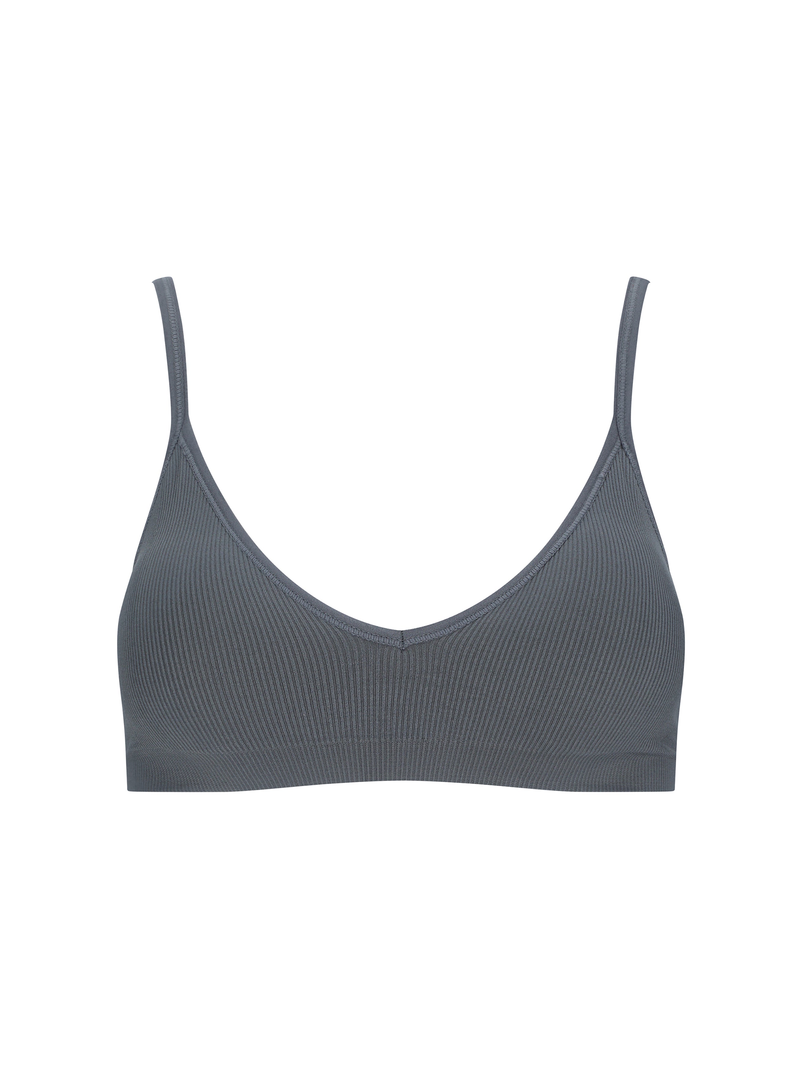 Grey Bralette With Lace Detailing