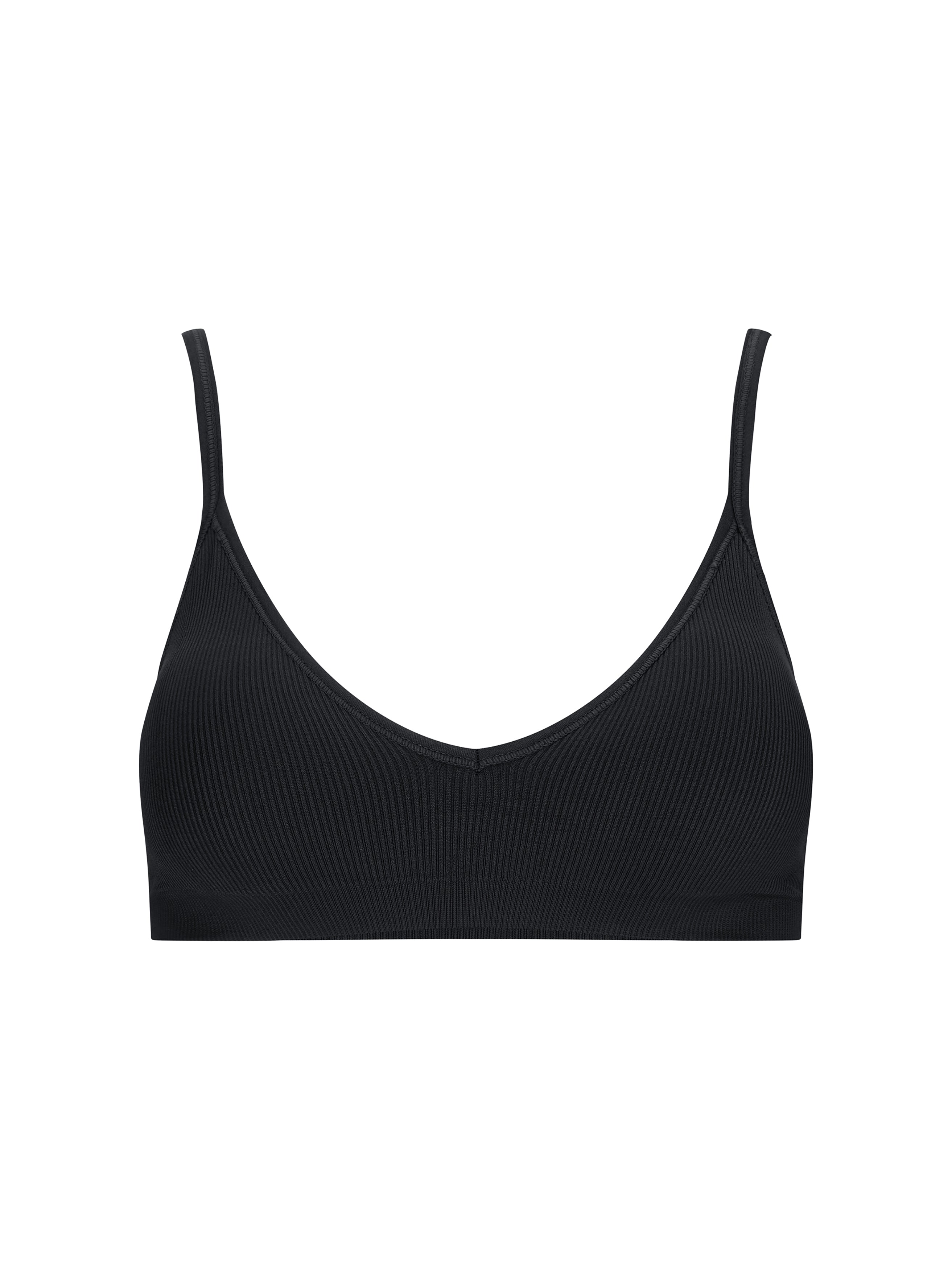Black Bralette With Lace Detailing