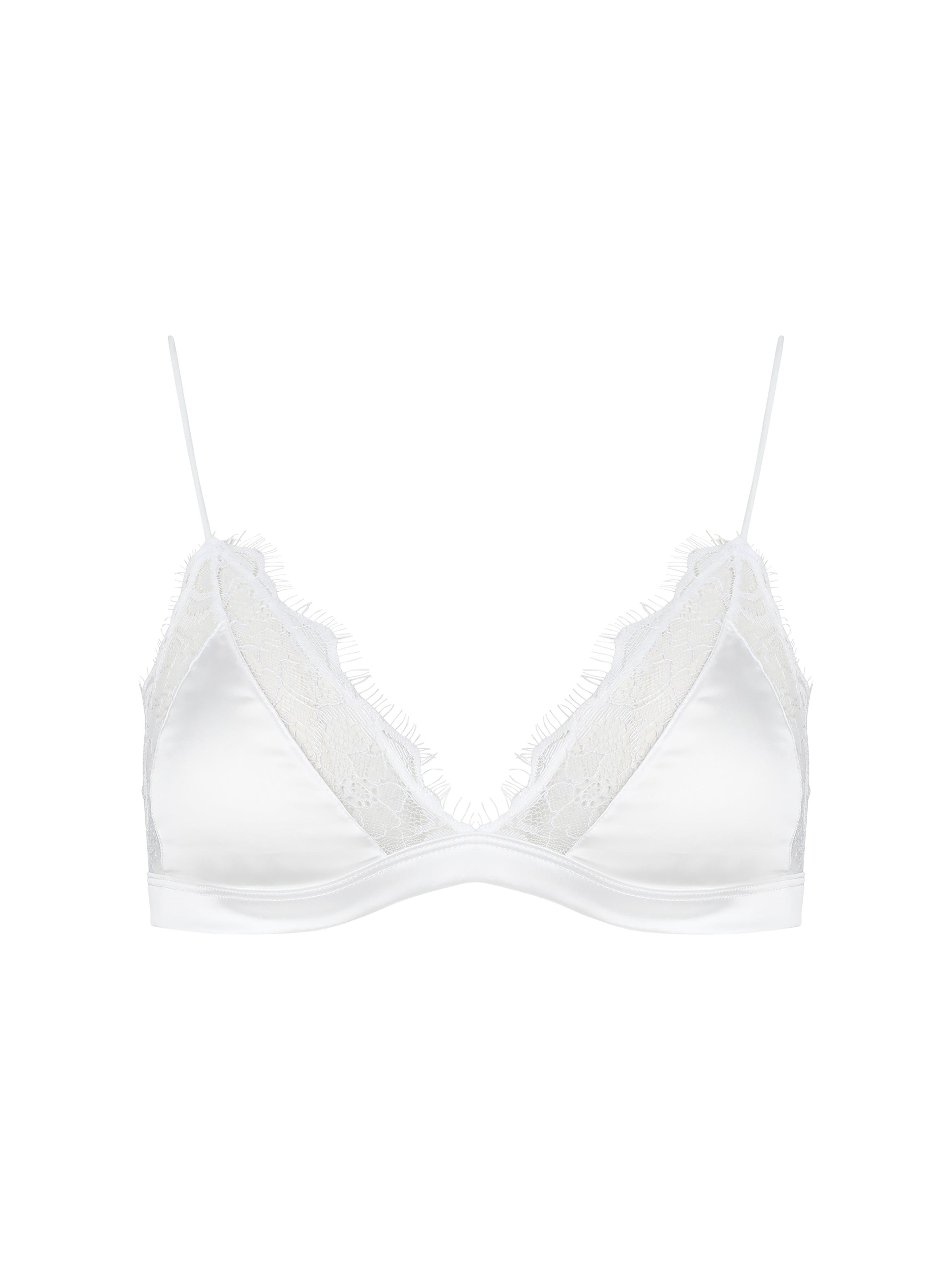 White Bralette With Lace Detailing