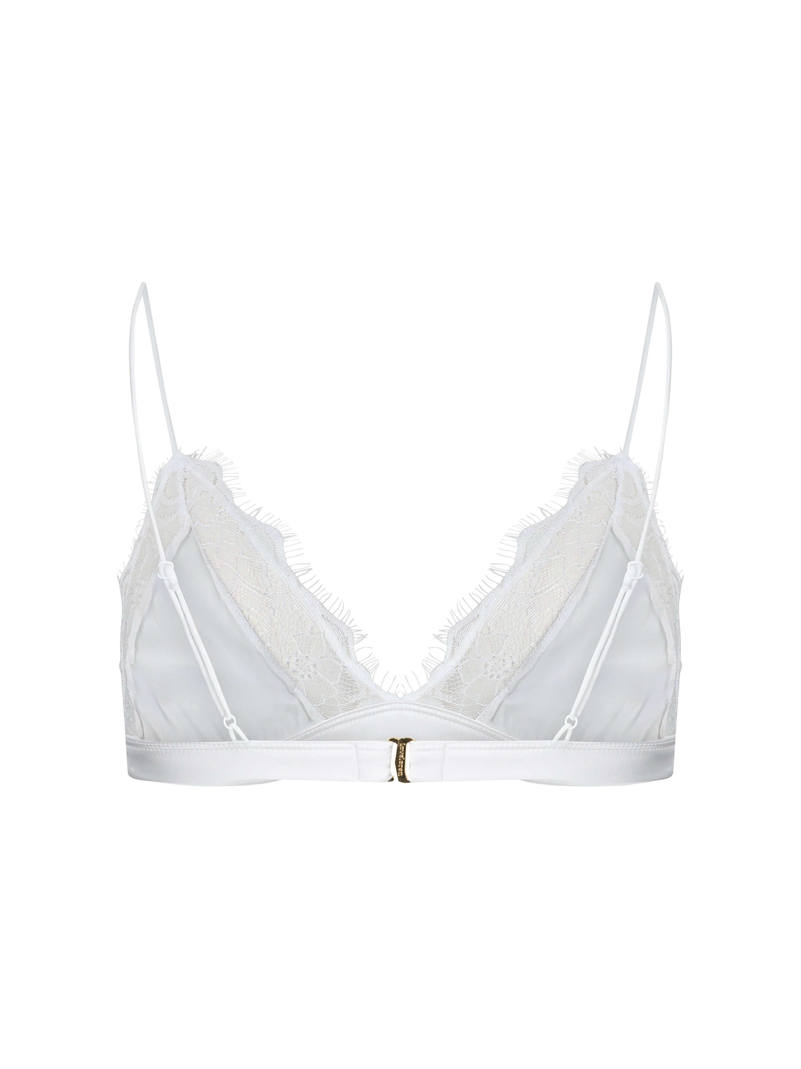 White Bralette With Lace Detailing