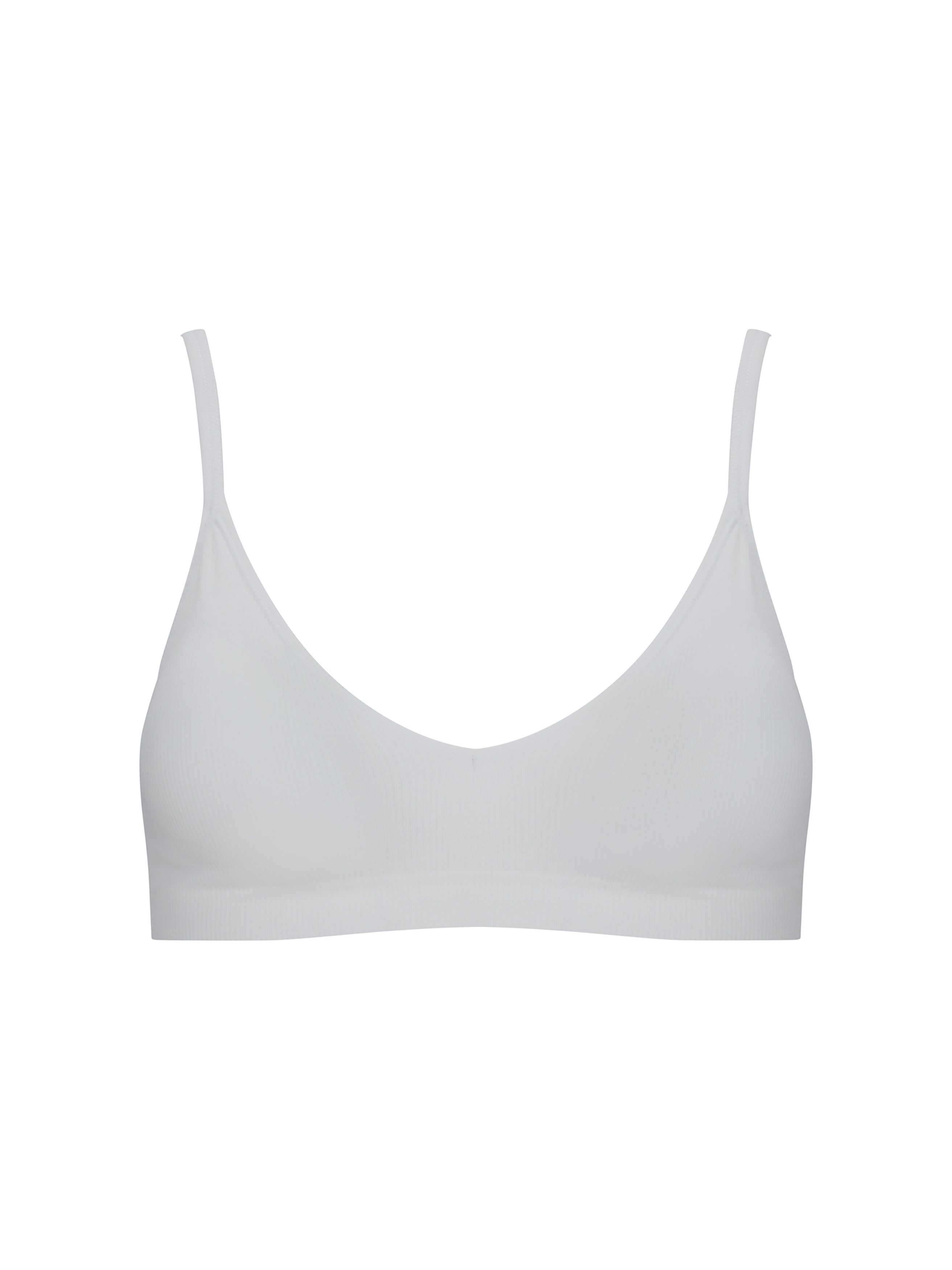 White Bralette With Lace Detailing