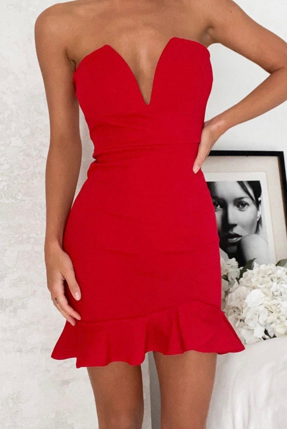 Red Clothing With Lace Detailing