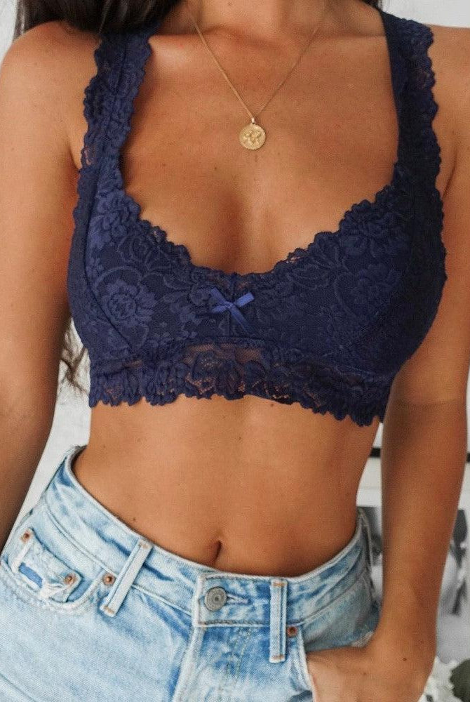Opal Racerback Bralette - Navy-Bralette