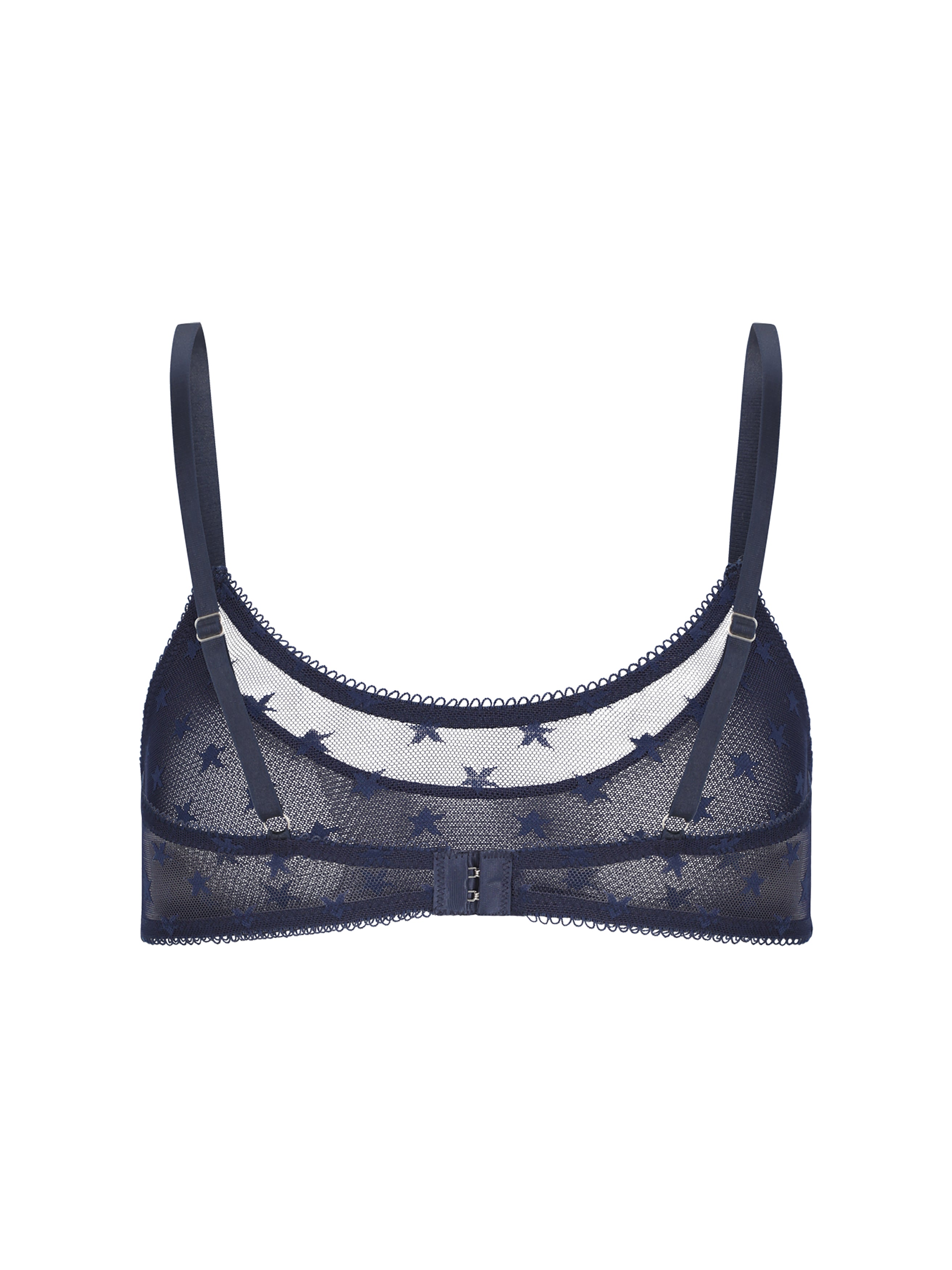 Navy Bralette With Lace Detailing