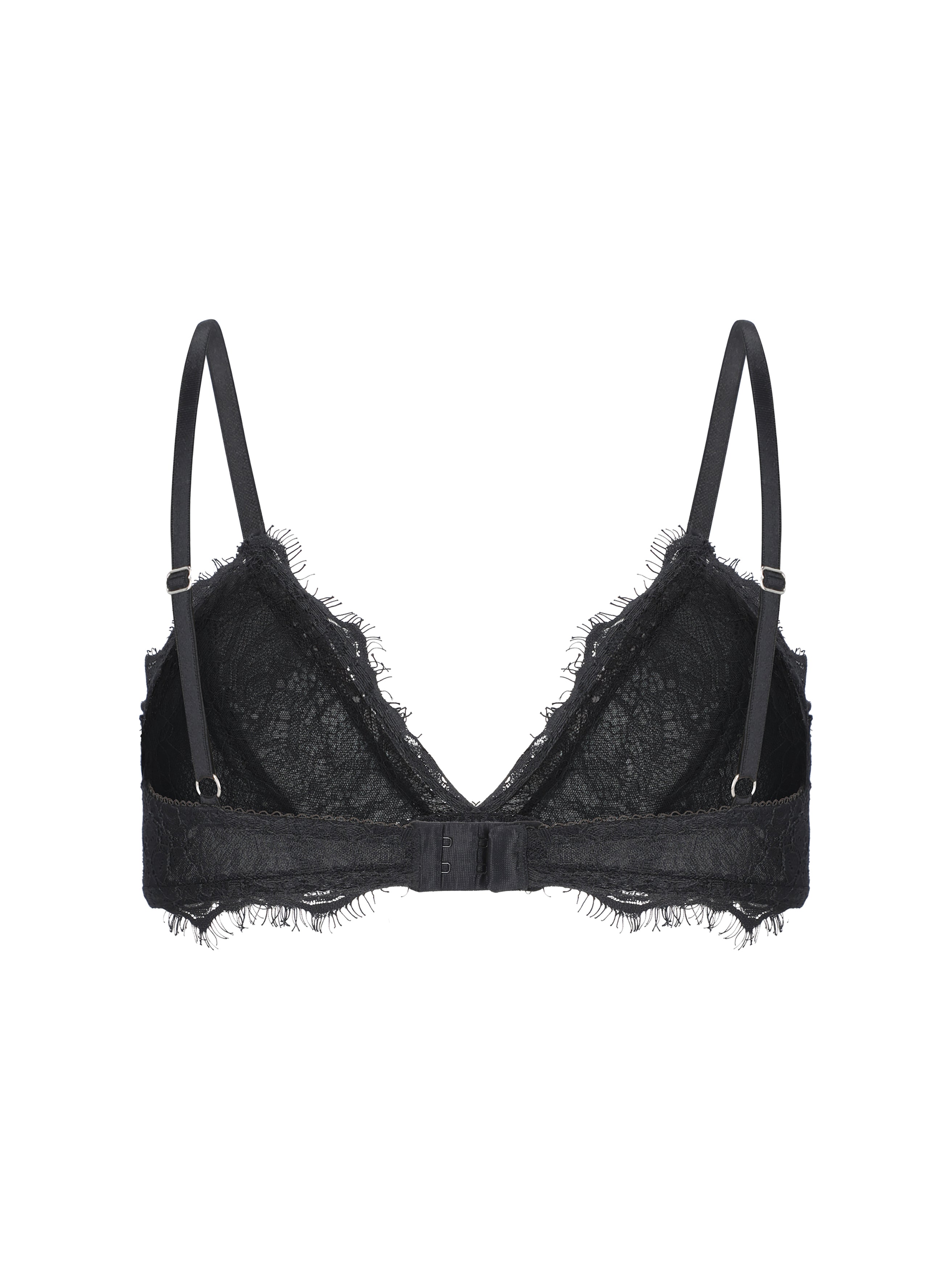 Black Bralette With Lace Detailing