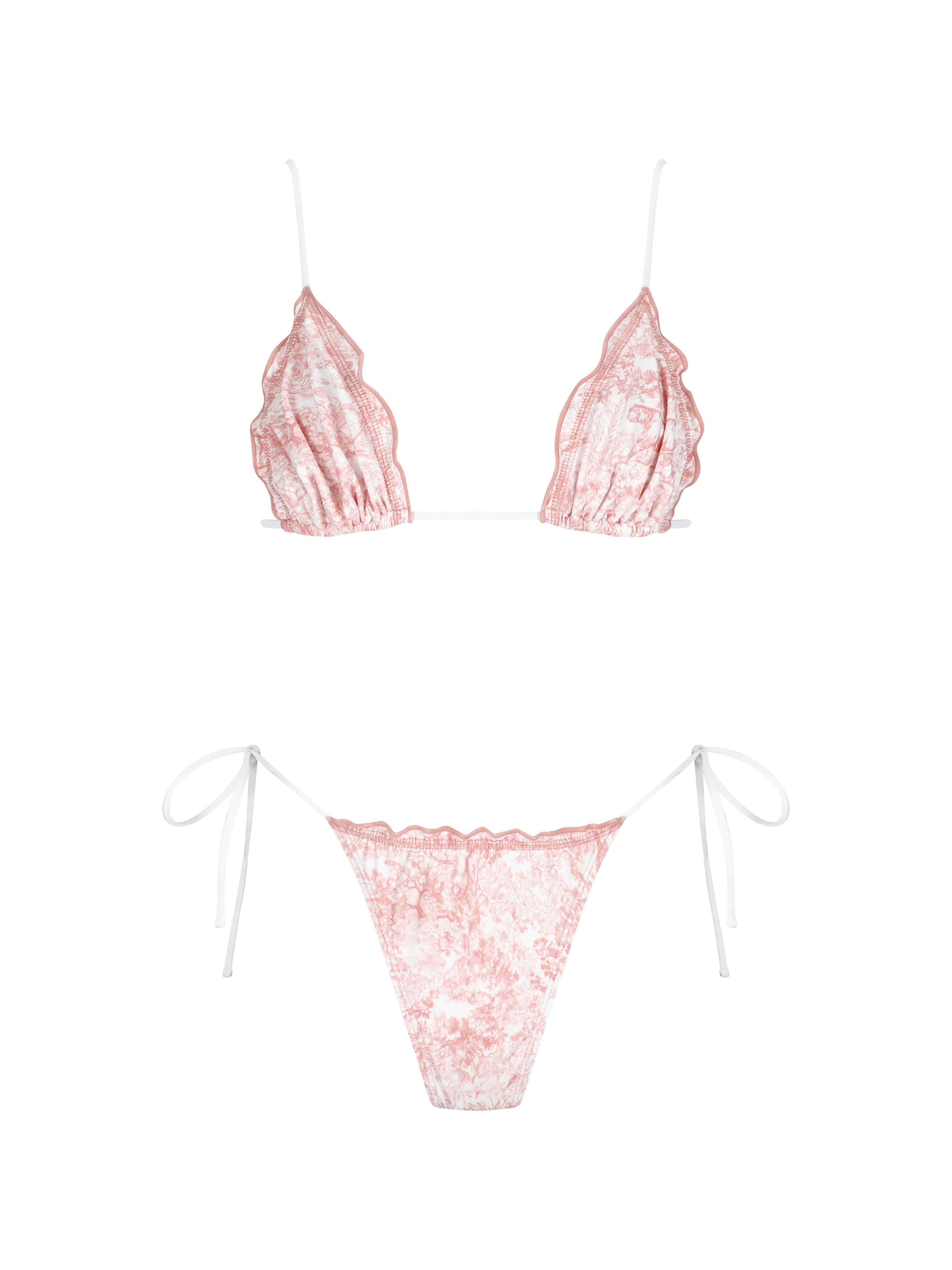 Jungle Bralette Set With Lace Detailing