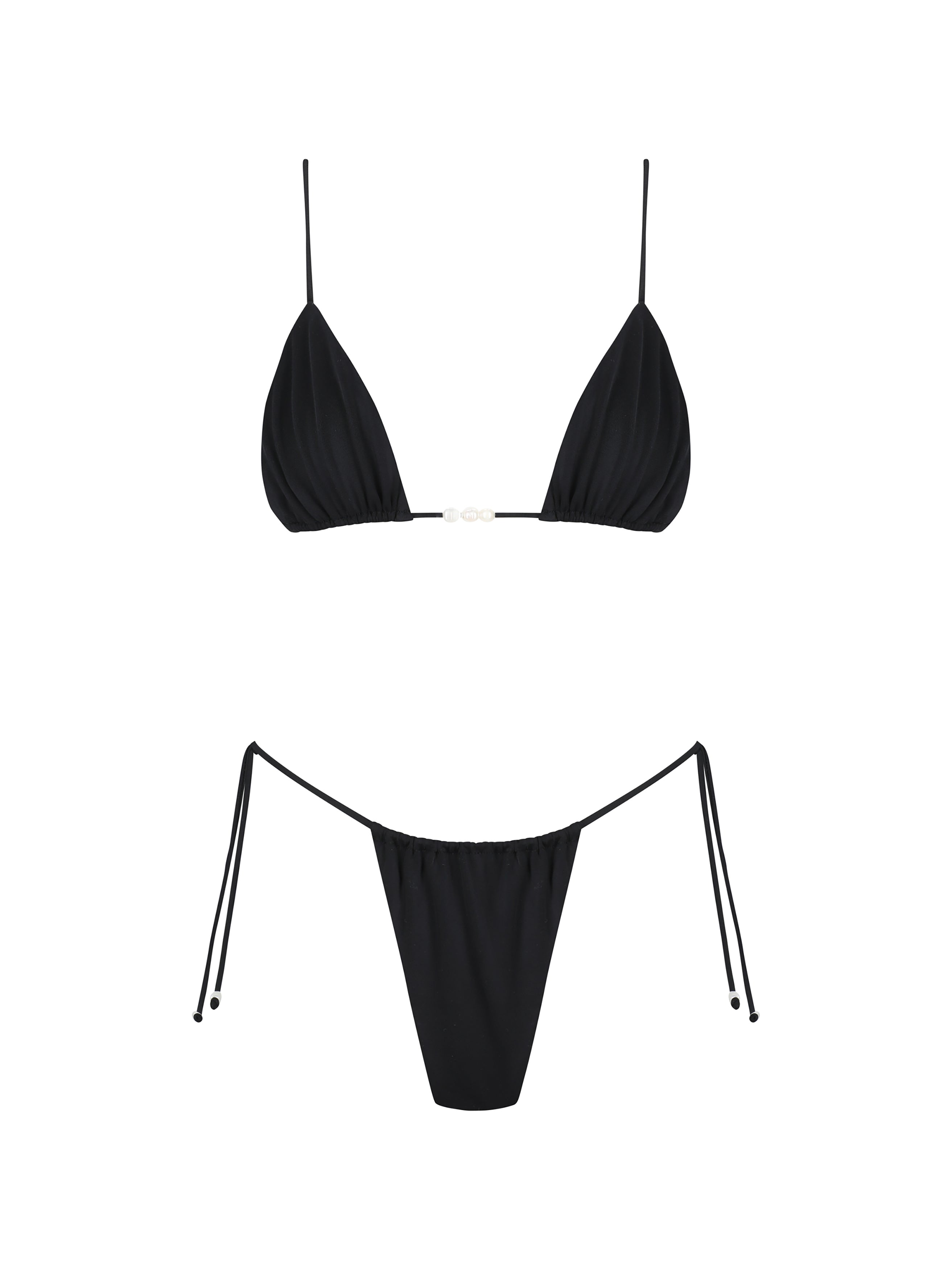 Black Coco Bikini with Fresh Water Pearls – Love Loren