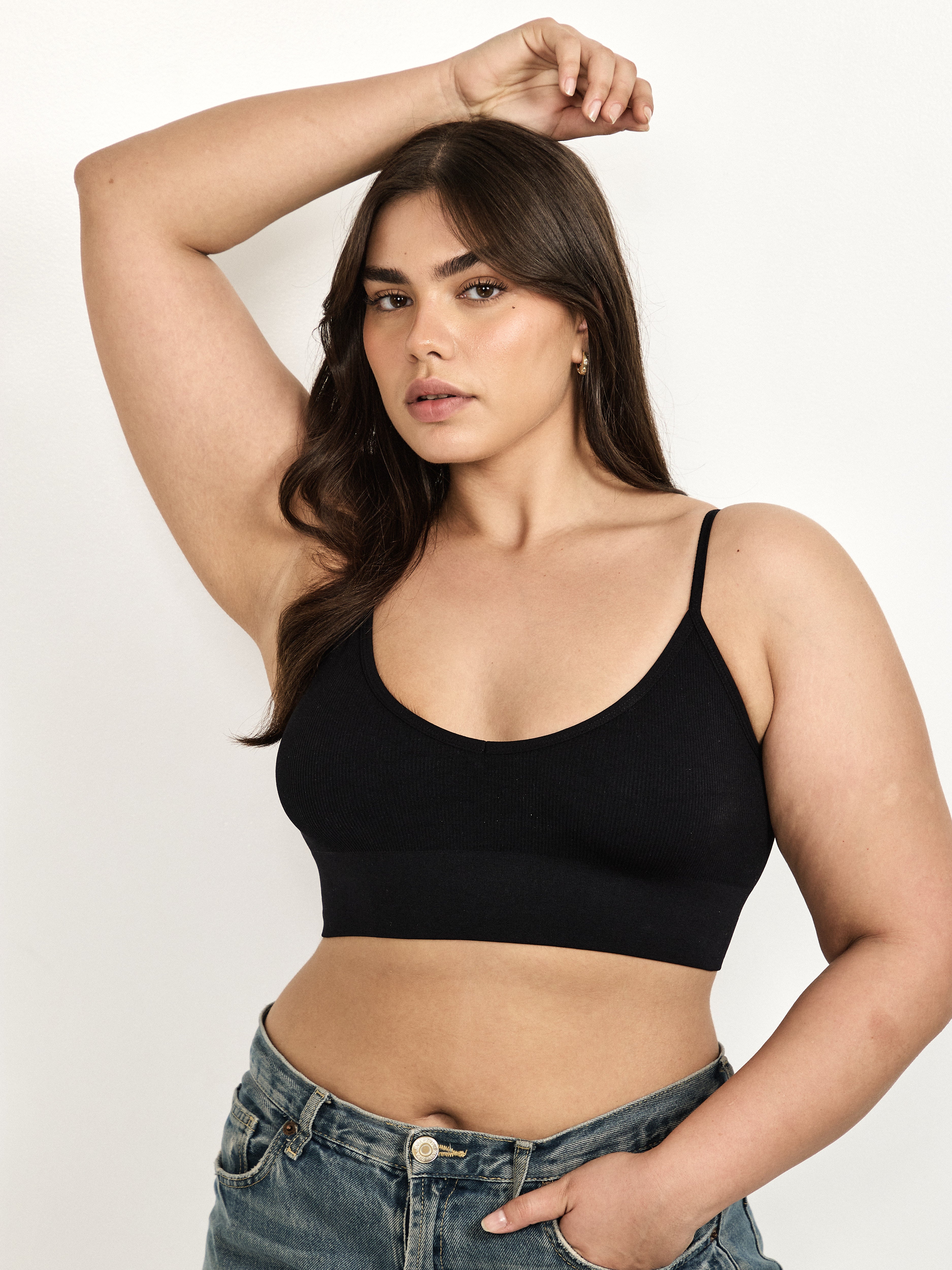 Vanessa Top - Black Seamless Bralette – Love Loren
