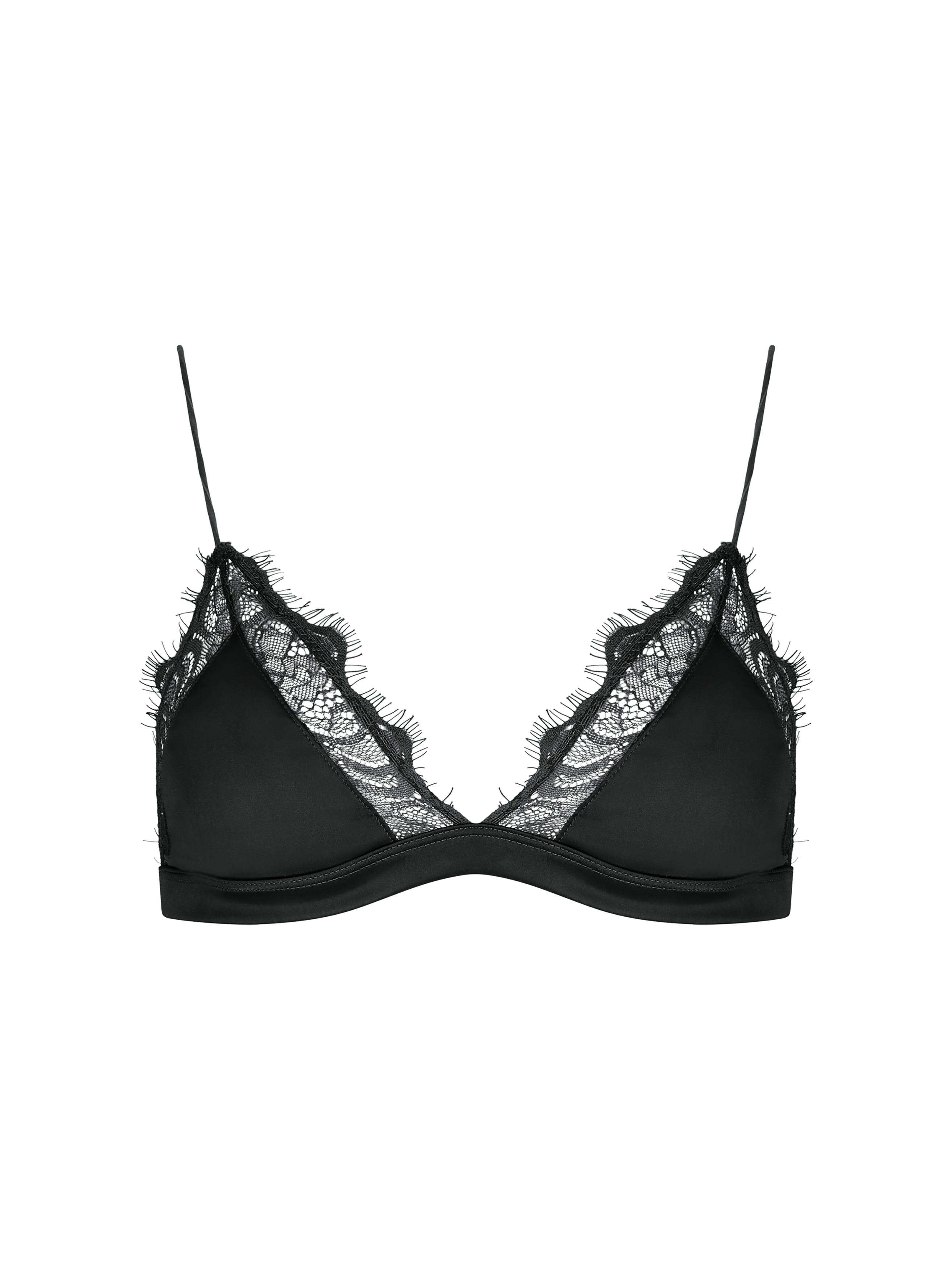 Black Bralette With Lace Detailing