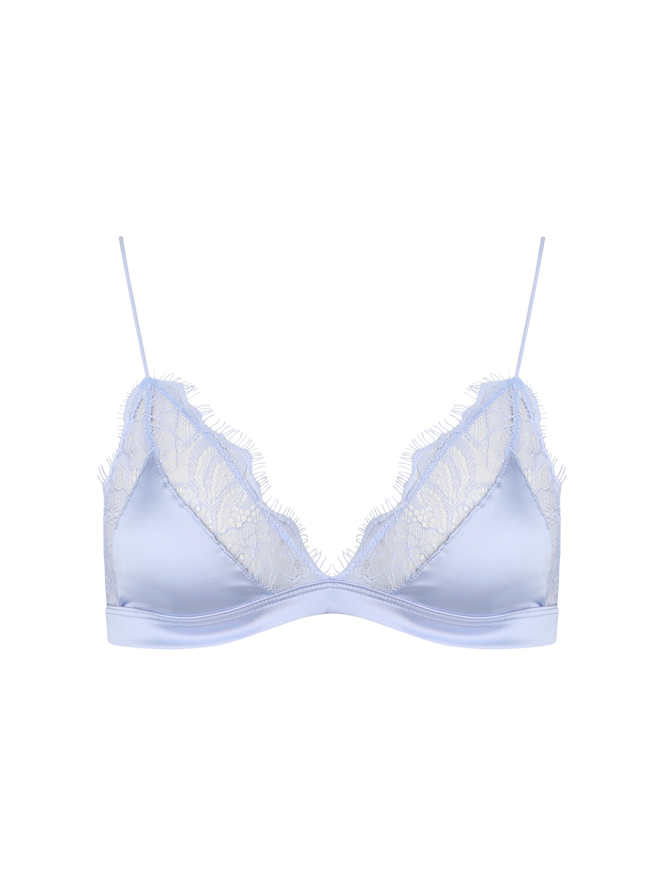 Lavender Bralette With Lace Detailing