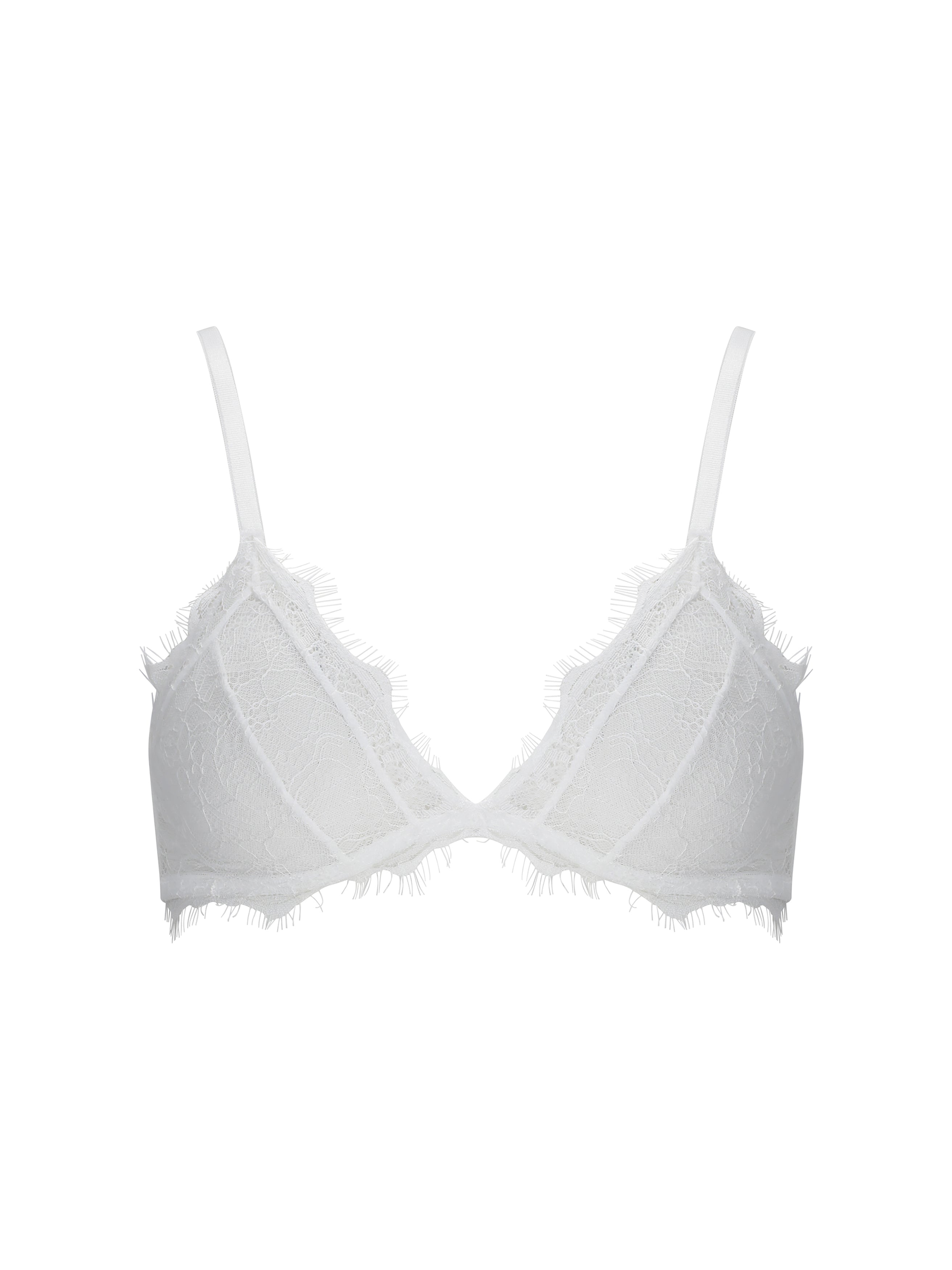 White Bralette With Lace Detailing