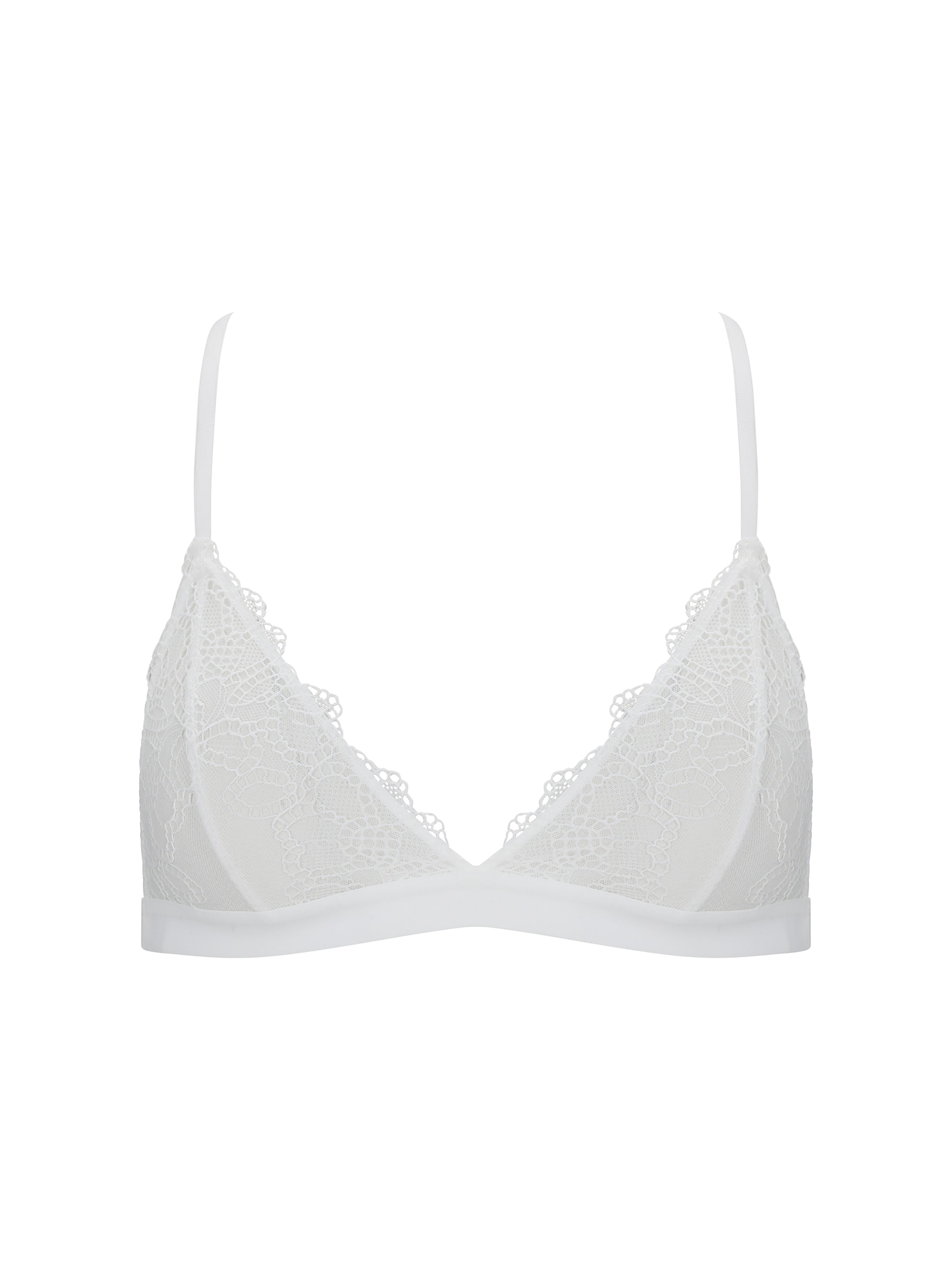White Bralette With Lace Detailing