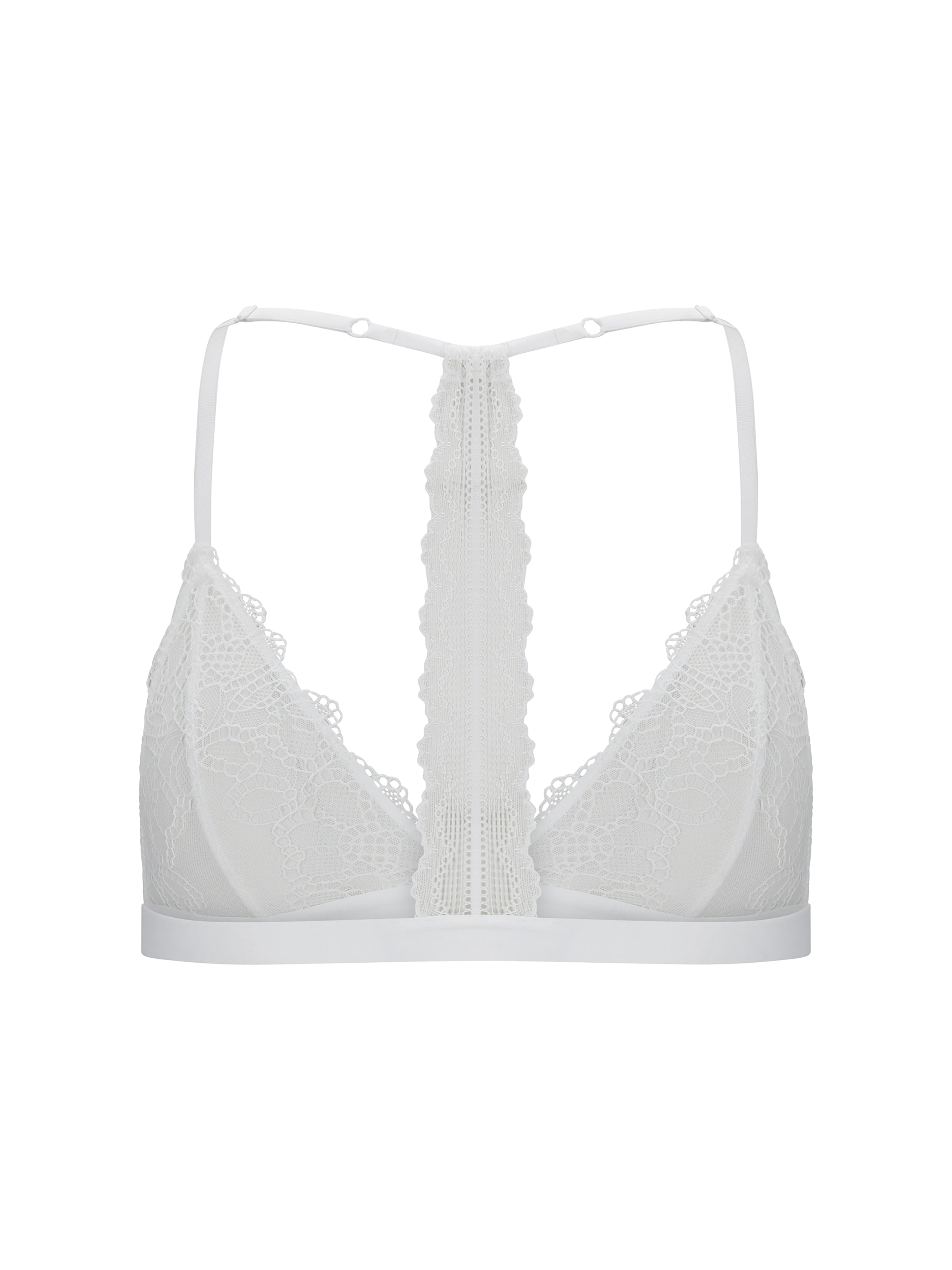 White Bralette With Lace Detailing
