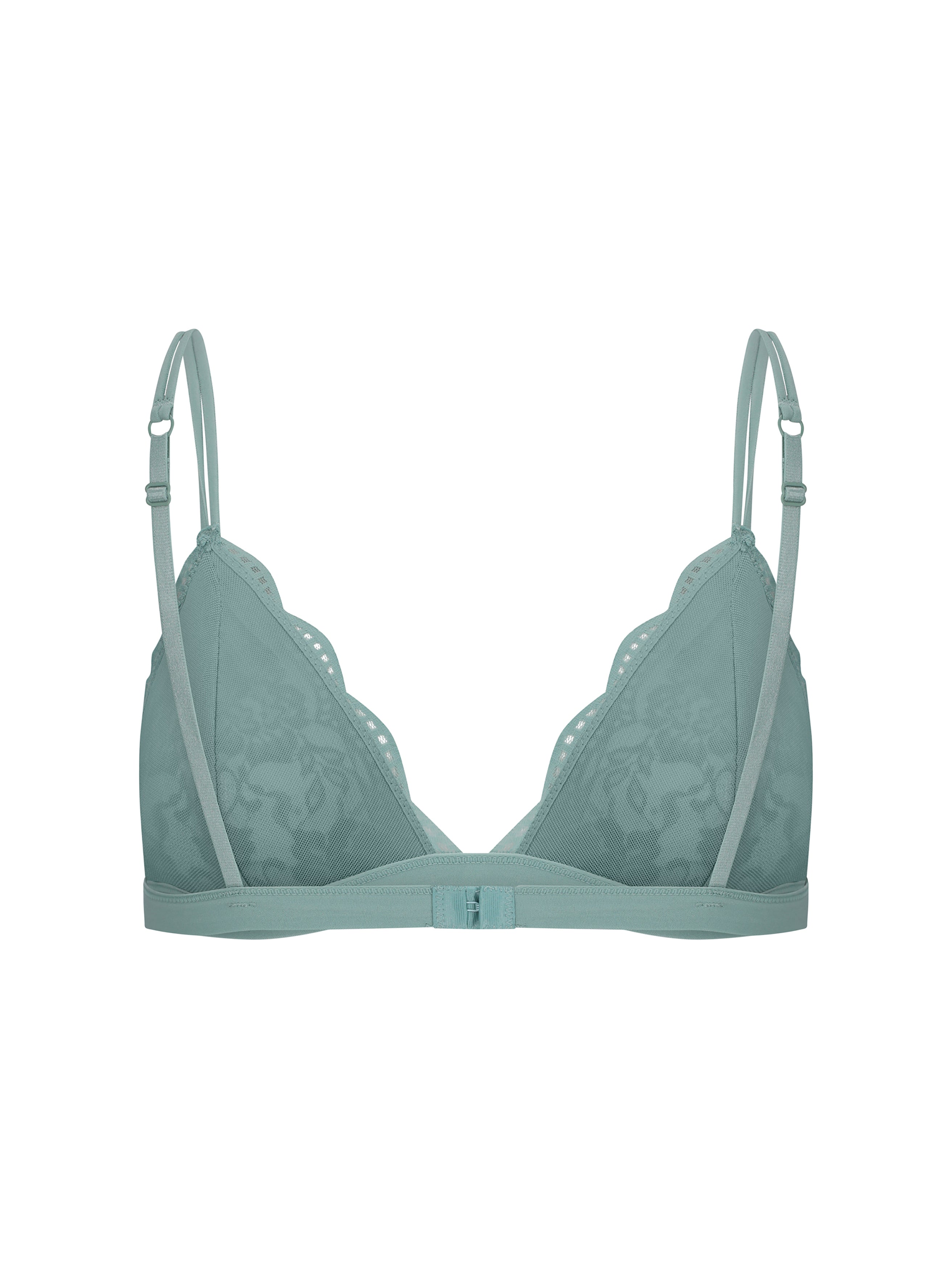 Green Tea Bralette With Lace Detailing