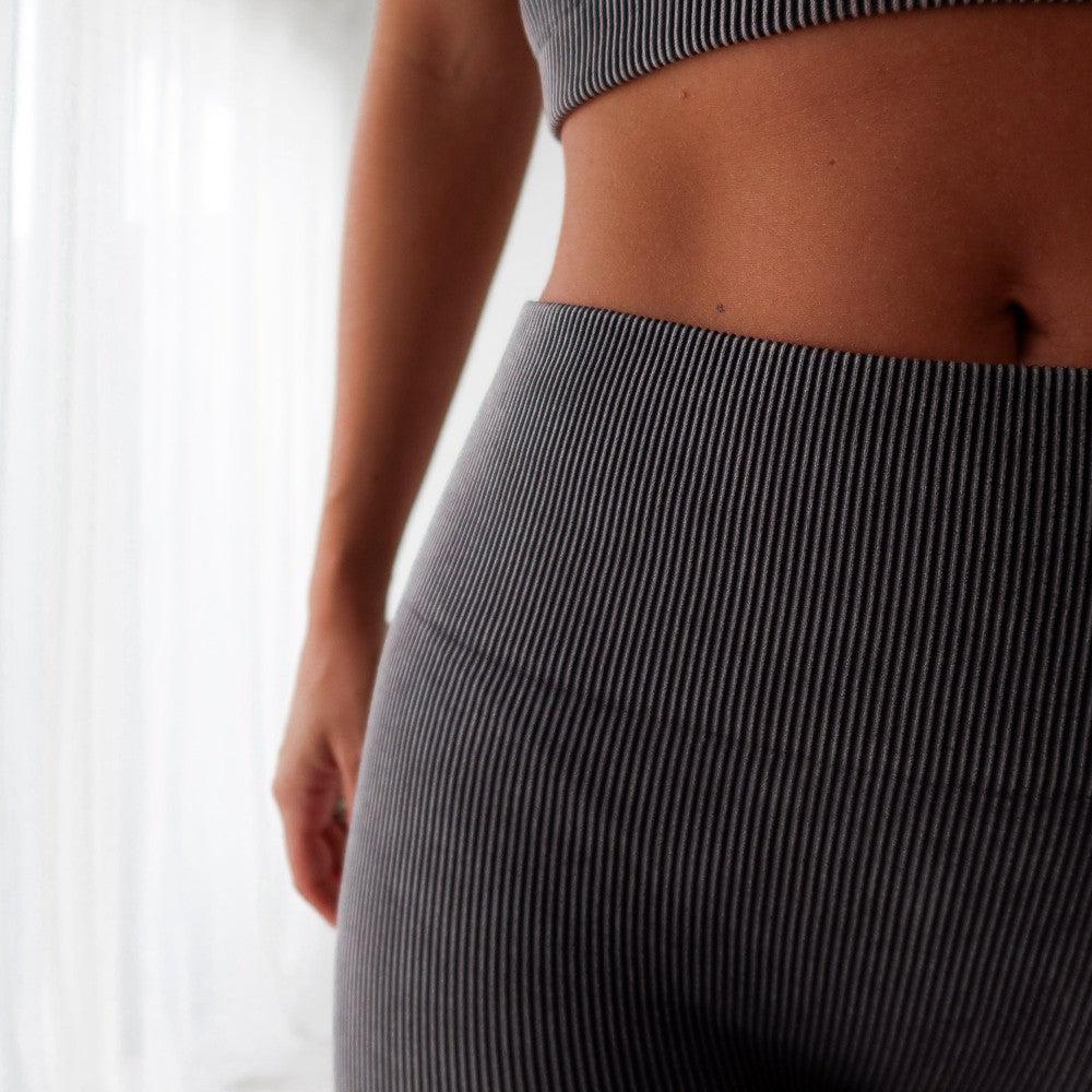 Seamless High Waist Leggings- Grey-High Waist Leggings